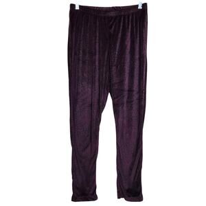 Burgundy Leopard Cheetah Floral Small Velour Velvet Sweatpants